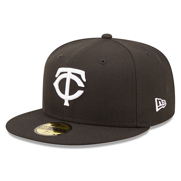 Men's New Era Black Minnesota Twins Team Logo 59FIFTY Fitted Hat