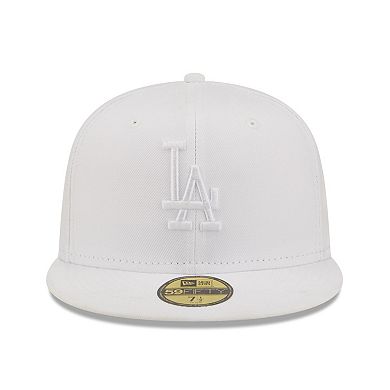 Men's New Era Los Angeles Dodgers White on White 59FIFTY Fitted Hat