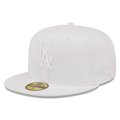 Men's New Era Los Angeles Dodgers White on White 59FIFTY Fitted Hat
