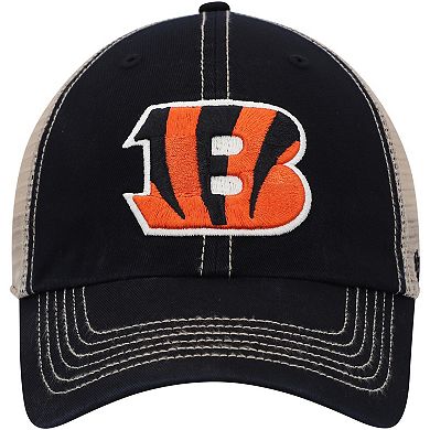 Men's '47 Black/Natural Cincinnati Bengals Trawler Trucker Clean Up Snapback Hat