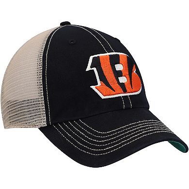 Men's '47 Black/Natural Cincinnati Bengals Trawler Trucker Clean Up Snapback Hat