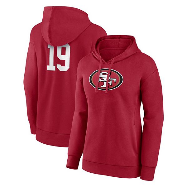 Women's Profile Deebo Samuel Scarlet San Francisco 49ers Plus Size Player Name & Number Pullover Hoodie