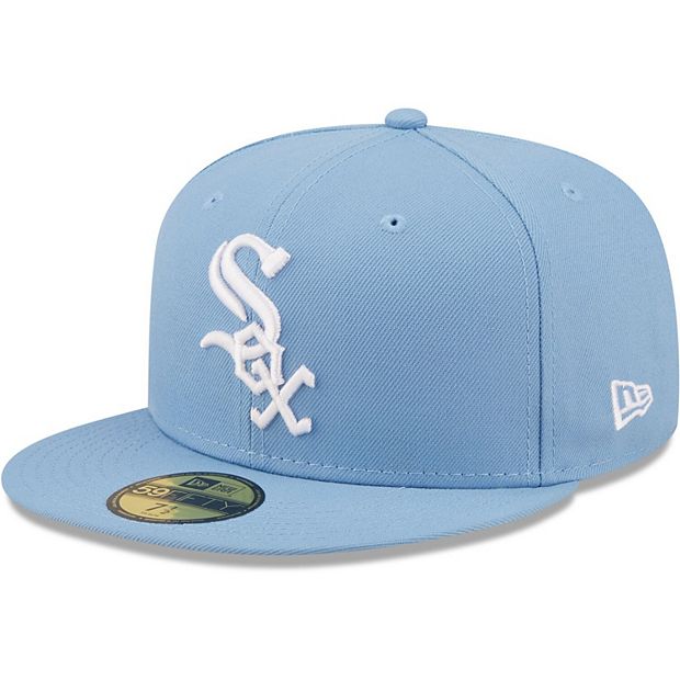 Men's New Era Sky Blue Chicago White Sox Logo White 59FIFTY Fitted Hat