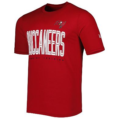 Men's New Era Red Tampa Bay Buccaneers Combine Authentic Training Huddle Up T-Shirt