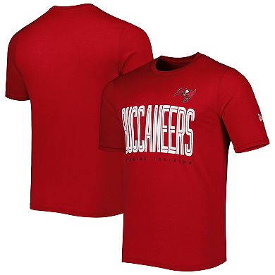 Men's New Era Red Tampa Bay Buccaneers Combine Authentic Training Huddle Up T-Shirt