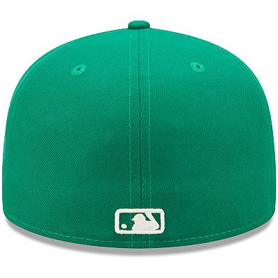 Men's New Era Kelly Green Minnesota Twins Logo White 59FIFTY Fitted Hat