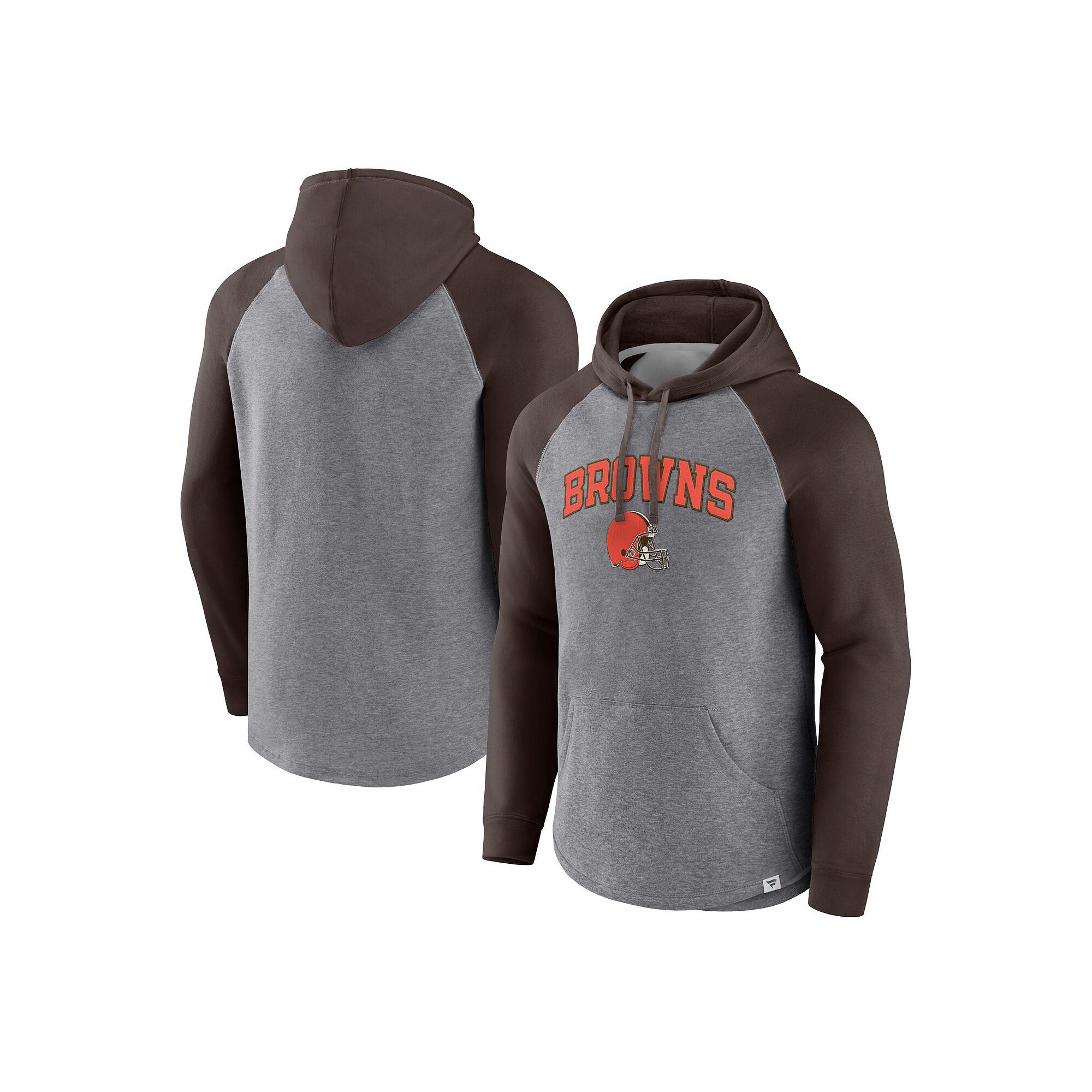 Mens Fanatics Branded Heathered Gray/Brown Cleveland Browns By Design Ragl