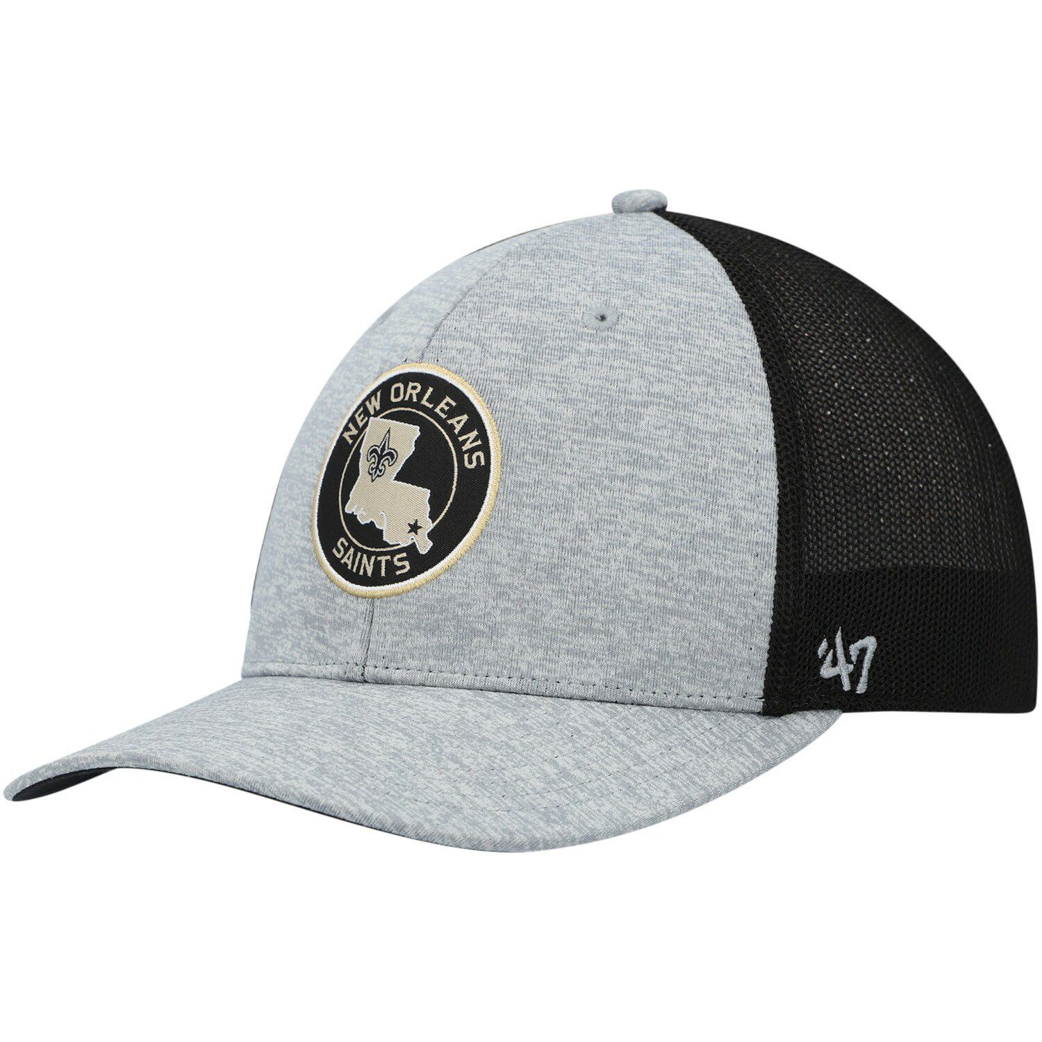 Men's New Era Black/Gold New Orleans Saints Surge 39THIRTY Flex Hat