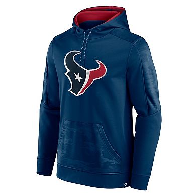 Men's Fanatics Branded Navy Houston Texans On The Ball Pullover Hoodie