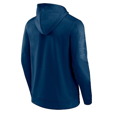 Men's Fanatics Branded Navy Houston Texans On The Ball Pullover Hoodie