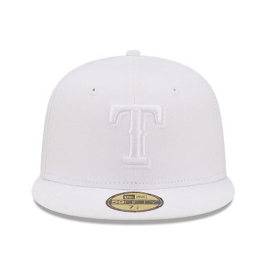 Men's New Era Texas Rangers White on White 59FIFTY Fitted Hat