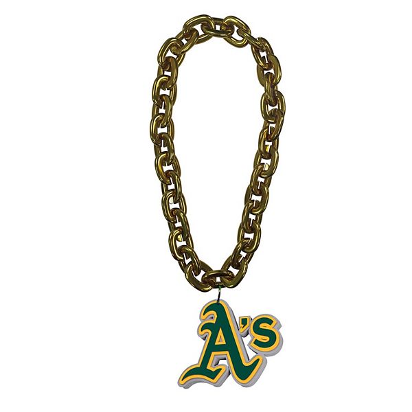 Gold Oakland Athletics Team Logo Fan Chain