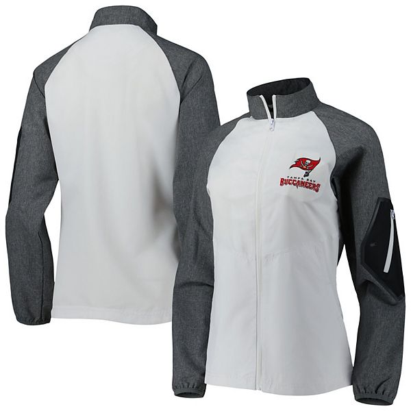 Dunbrooke Men's Dunbrooke White Tampa Bay Buccaneers Hurricane Raglan  Full-Zip Windbreaker Jacket