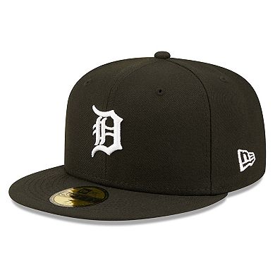 Men's New Era Black Detroit Tigers Team Logo 59FIFTY Fitted Hat