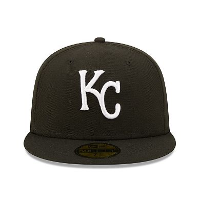 Men's New Era Black Kansas City Royals Team Logo 59FIFTY Fitted Hat