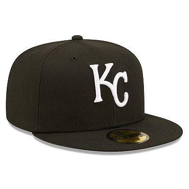 Men's New Era Black Kansas City Royals Team Logo 59FIFTY Fitted Hat
