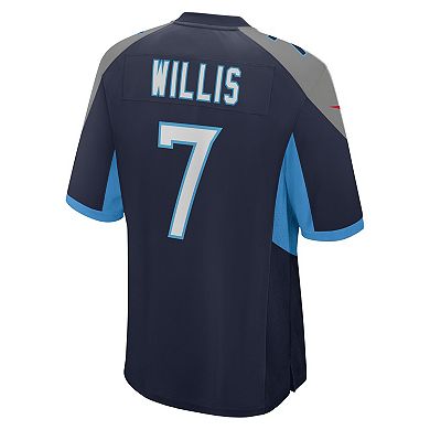 Men's Nike Malik Willis Navy Tennessee Titans 2022 NFL Draft Pick Player Game Jersey