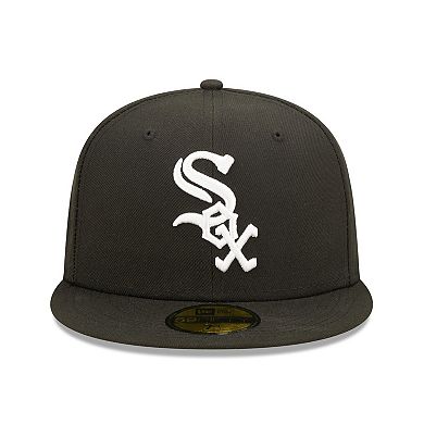 Men's New Era Black Chicago White Sox Team Logo 59FIFTY Fitted Hat