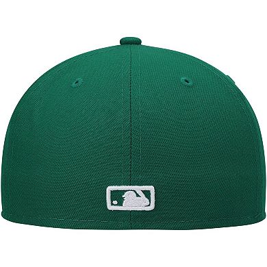 Men's New Era Kelly Green Seattle Mariners Logo White 59FIFTY Fitted Hat