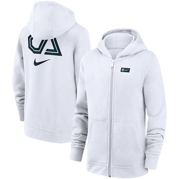 Youth Nike White Club America Club Full-Zip Hoodie