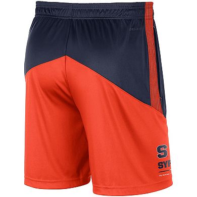 Men's Nike Navy/Orange Syracuse Orange Team Performance Knit Shorts