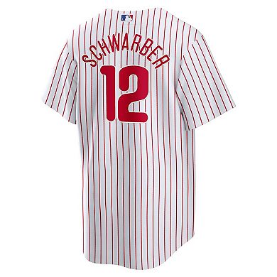 Men's Nike Kyle Schwarber White Philadelphia Phillies Replica Player Jersey