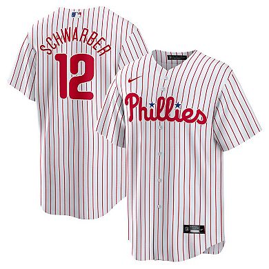 Men's Nike Kyle Schwarber White Philadelphia Phillies Replica Player Jersey