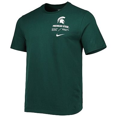 Men's Nike Green Michigan State Spartans Team Practice Performance T-Shirt