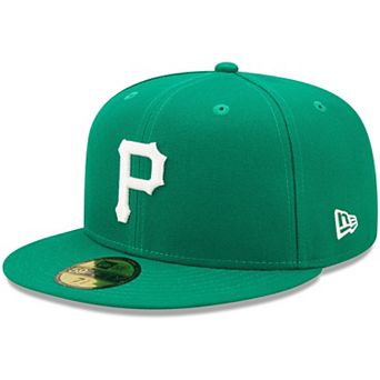 Men's New Era Kelly Green Pittsburgh Pirates Logo White 59FIFTY Fitted Hat
