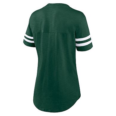 Women's Fanatics Branded Green Green Bay Packers Speed Tested V-Neck T-Shirt