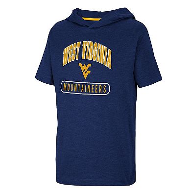 Youth Colosseum Navy West Virginia Mountaineers Varsity Hooded T-Shirt