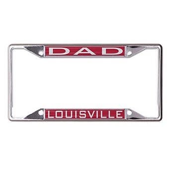 WinCraft Louisville Cardinals Dad School Supporter Laser Cut Metal License Plate Frame