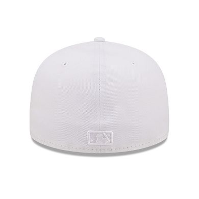 Men's New Era Tampa Bay Rays White on White 59FIFTY Fitted Hat
