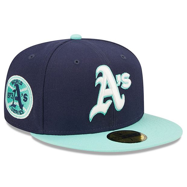 Men's New Era Navy Oakland Athletics White Logo 59FIFTY Fitted Hat