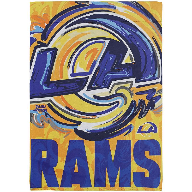 Los Angeles Rams 12.5 x 18 Double-Sided Justin Patten Suede Garden Flag