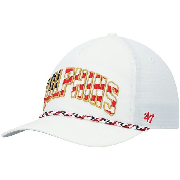 Men's '47 White Miami Dolphins Hitch Stars and Stripes Trucker