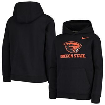 Youth Nike Black Oregon State Beavers Stadium Club Fleece Pullover Hoodie