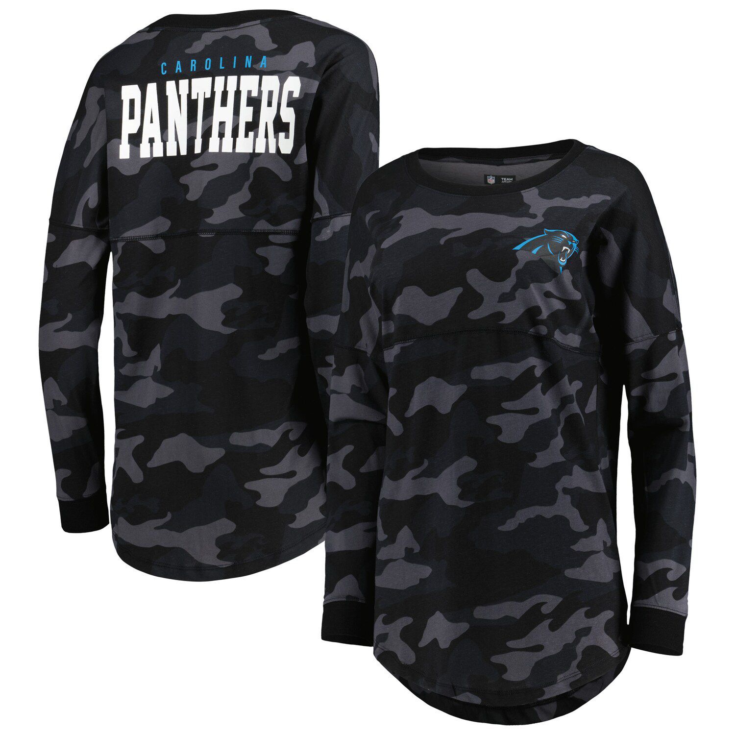 Carolina Panthers The Wild Collective Camo Pullover Hoodie - Black