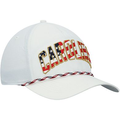 Men's '47 White Carolina Panthers Hitch Stars and Stripes Trucker Adjustable Hat
