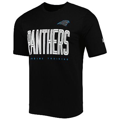 Men's New Era Black Carolina Panthers Combine Authentic Training Huddle Up T-Shirt