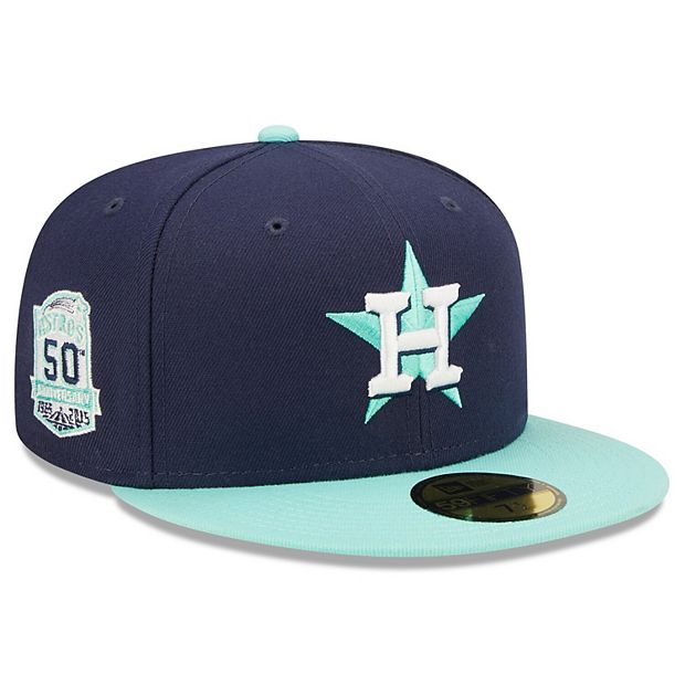 Men's New Era Navy Houston Astros 50th Anniversary Cooperstown Collection  Team UV 59FIFTY Fitted Hat