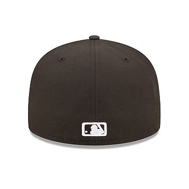 Men's New Era Black Tampa Bay Rays Team Logo 59FIFTY Fitted Hat