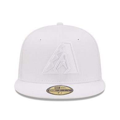Men's New Era Arizona Diamondbacks White on White 59FIFTY Fitted Hat