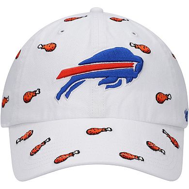 Women's '47 White Buffalo Bills Team Confetti Clean Up Adjustable Hat