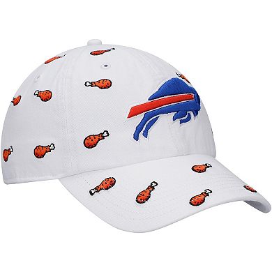 Women's '47 White Buffalo Bills Team Confetti Clean Up Adjustable Hat