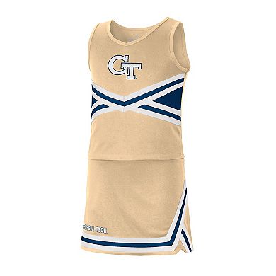 Girls Youth Colosseum Gold Georgia Tech Yellow Jackets Carousel Cheerleader Set