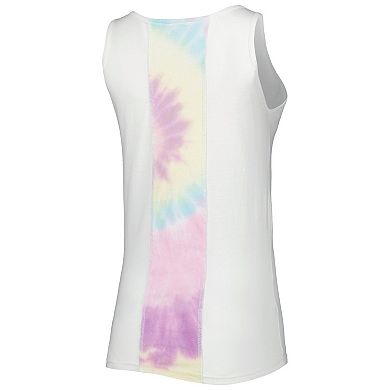 Women's Refried Apparel White Chicago Cubs Tie-Dye Tank Top