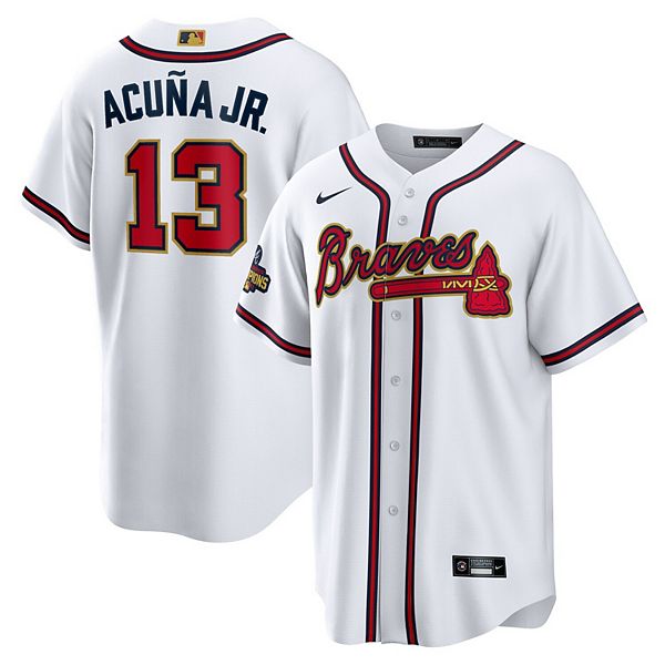 Youth Atlanta Braves Ronald Acuna Jr. Nike White 2022 Gold Program Replica  Player Jersey