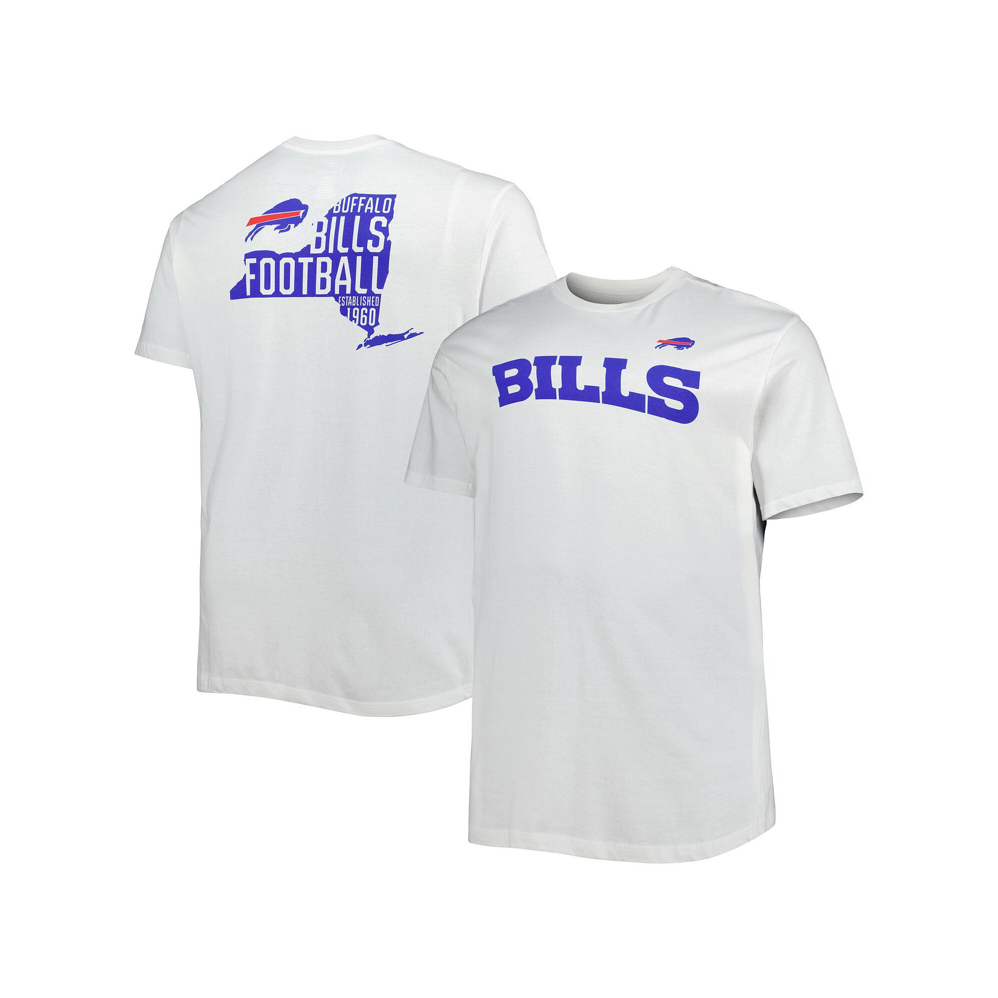 Mens Fanatics Branded White Buffalo Bills Big & Tall Hometown Collection H