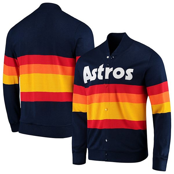Men's Houston Astros Mitchell & Ness White City Collection Satin Full-Snap  Varsity Jacket